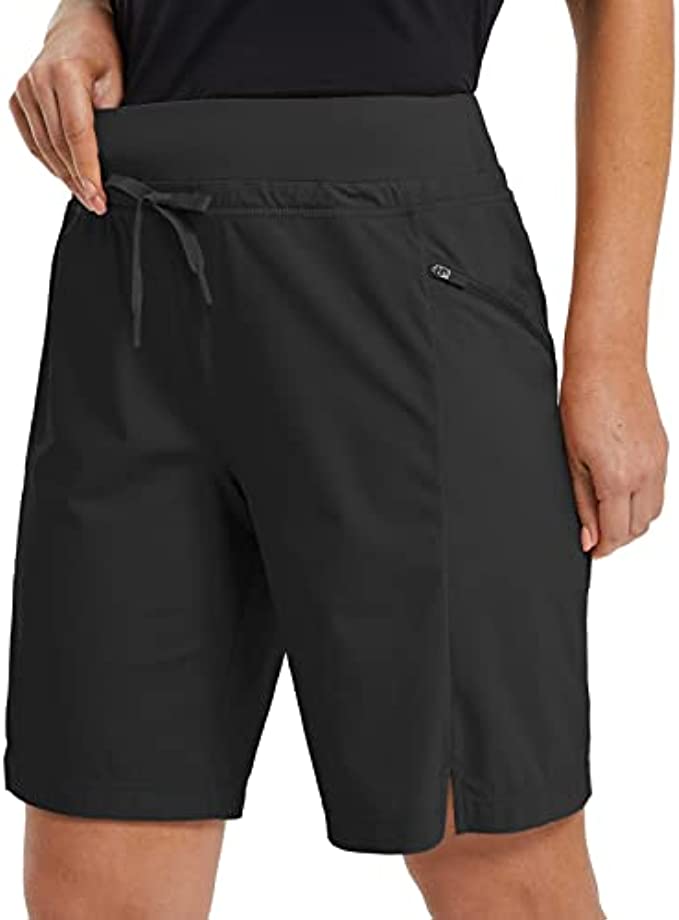 BALEAF Women&#039;s Hiking Long Shorts 9&quot; Quick Dry Bermuda Cargo for Curvy Lightweight Knee Length Shorts w Pockets